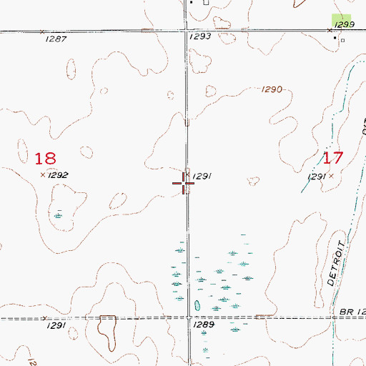 Topographic Map of Township of Antelope (historical), SD