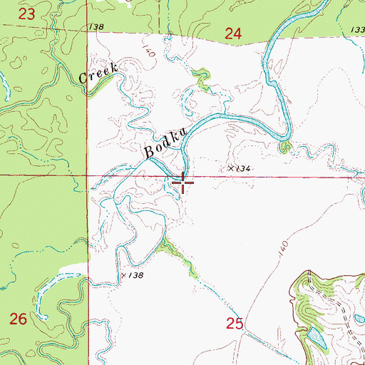 Topographic Map of Shy Hammock Creek, AL