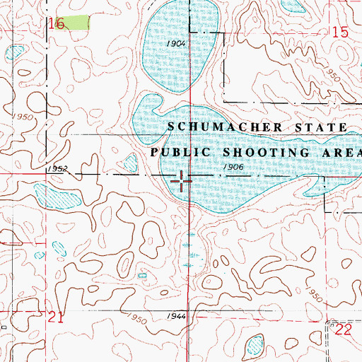Topographic Map of Township of Long Lake, SD
