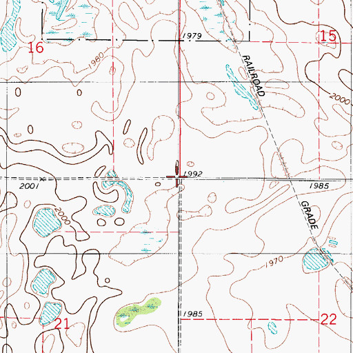 Topographic Map of Township of Bergdorf, SD