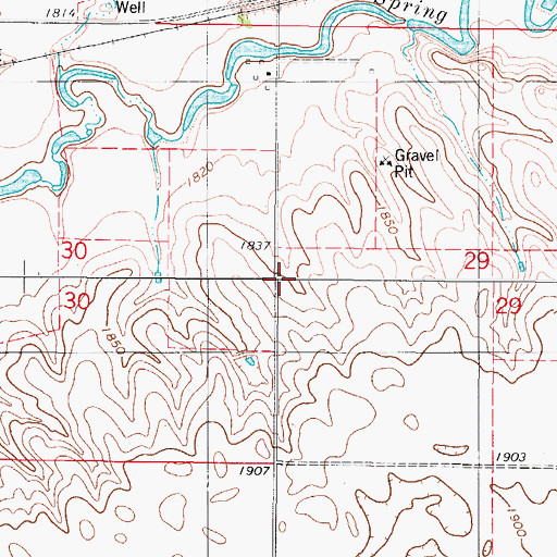 Topographic Map of Township of Artas, SD