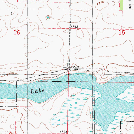 Topographic Map of Township of Blessing, SD