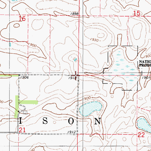 Topographic Map of Township of Madison, SD