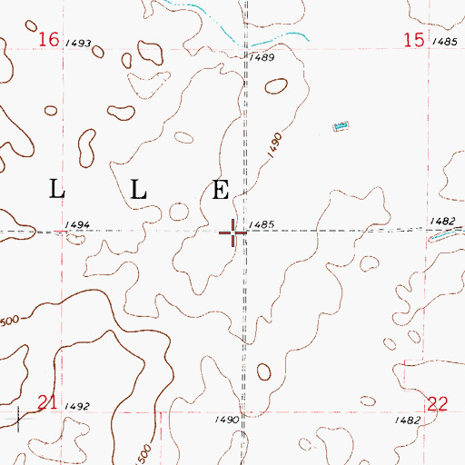 Topographic Map of Township of Belle, SD