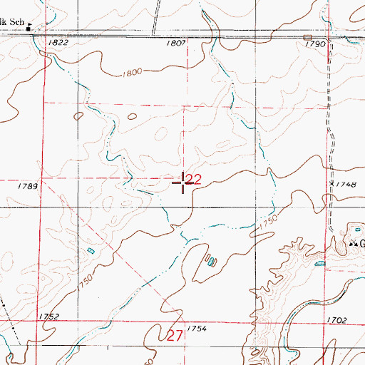 Topographic Map of Township of Norfolk, SD