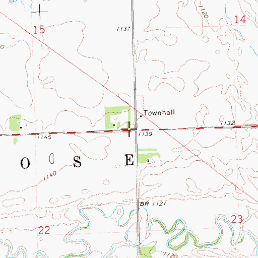 Topographic Map of Township of Melrose, SD