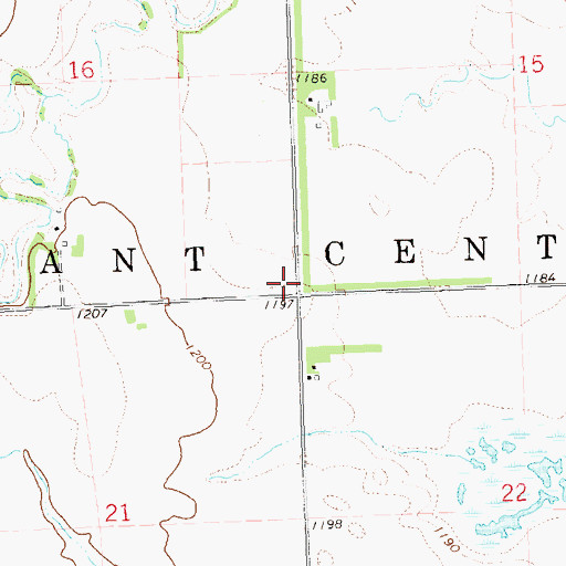 Topographic Map of Township of Grant Center, SD