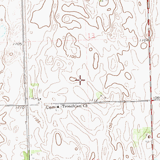 Topographic Map of Township of Harmon, SD