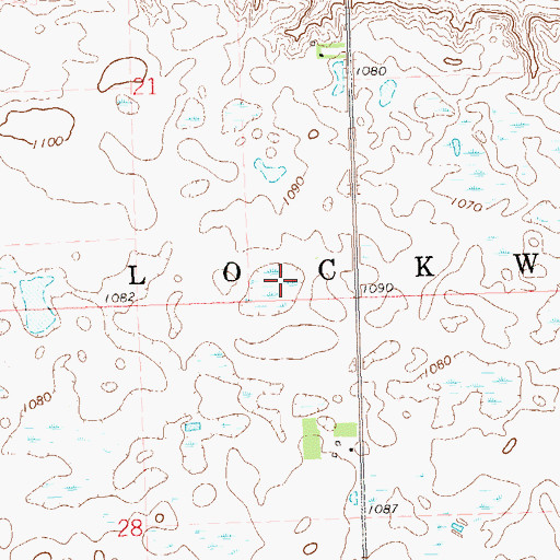Topographic Map of Township of Lockwood, SD