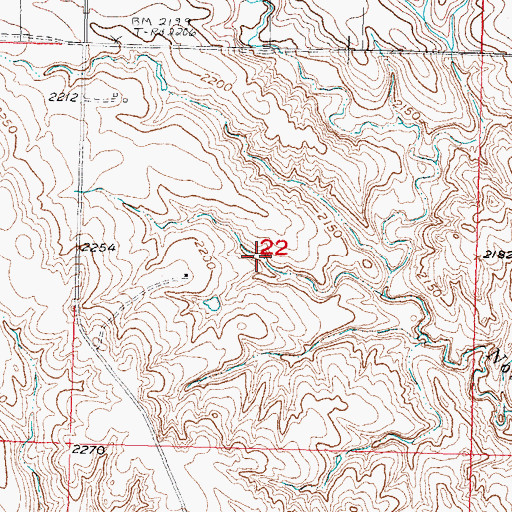 Topographic Map of Township of Pleasant View, SD