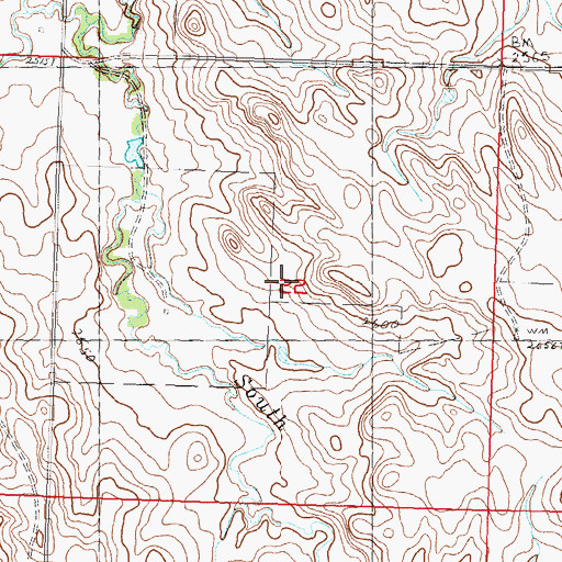 Topographic Map of Township of Ash Creek, SD