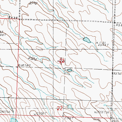 Topographic Map of Township of Marietta, SD