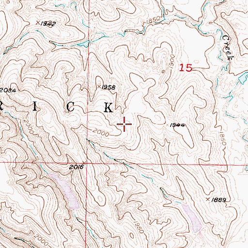 Topographic Map of Township of Zickrick, SD