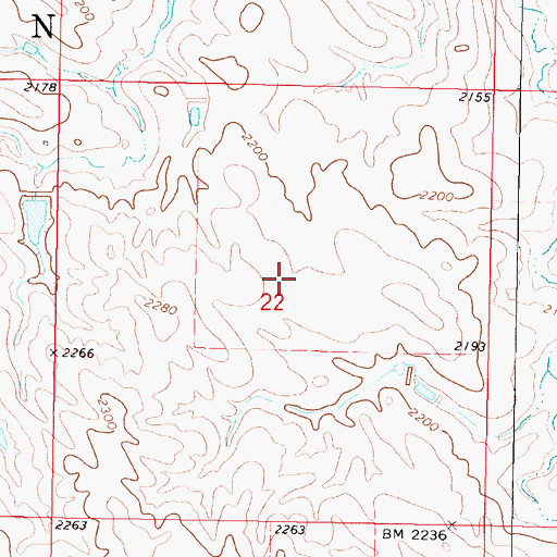 Topographic Map of Township of Lincoln, SD
