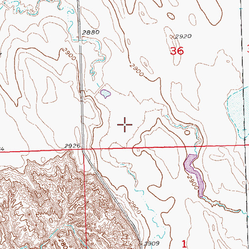 Topographic Map of Township of Scenic, SD