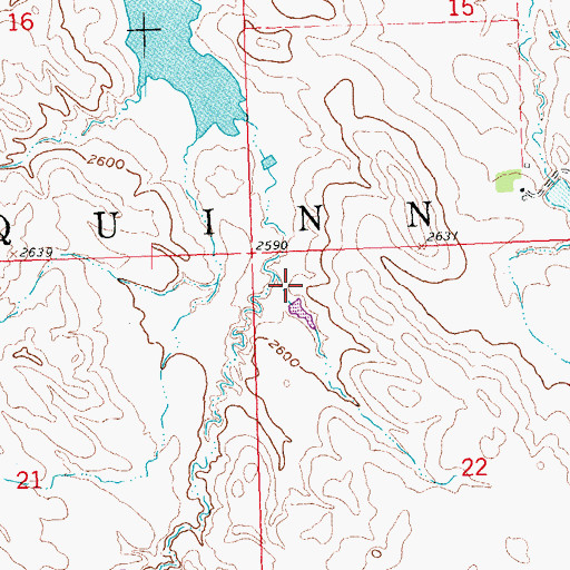 Topographic Map of Township of Quinn, SD