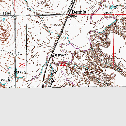 Topographic Map of Township of Cottonwood, SD