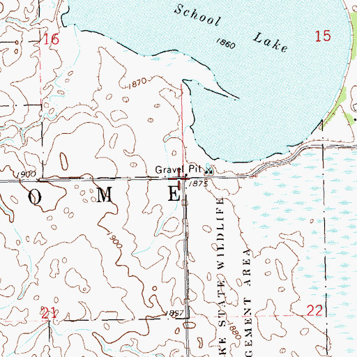 Topographic Map of Township of Rome, SD