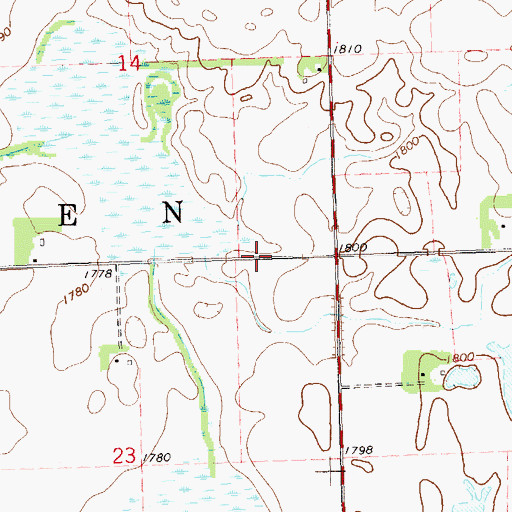 Topographic Map of Township of Norden, SD