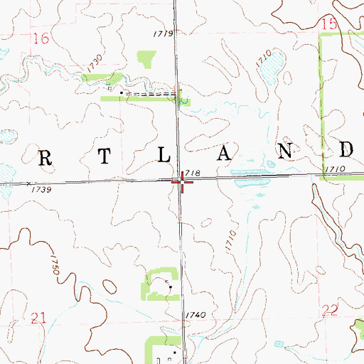 Topographic Map of Township of Portland, SD