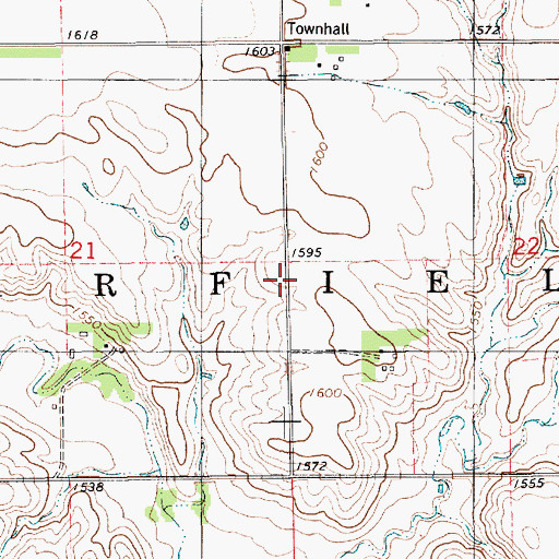 Topographic Map of Township of Garfield, SD