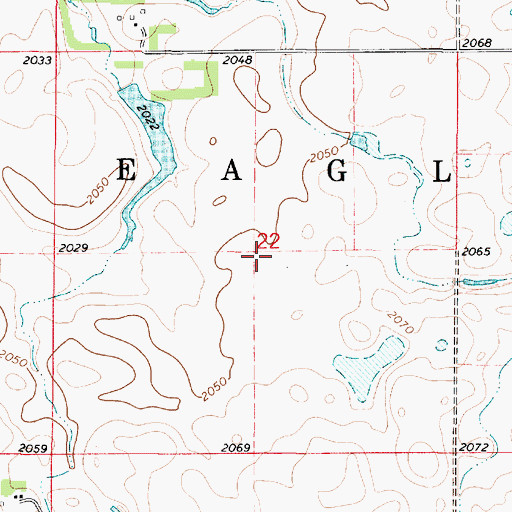 Topographic Map of Township of Eagle, SD