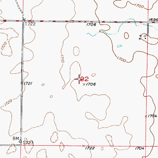 Topographic Map of Township of Douglas, SD
