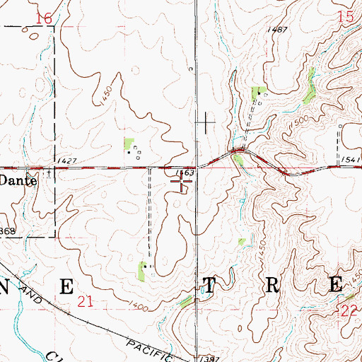 Topographic Map of Township of Lone Tree, SD