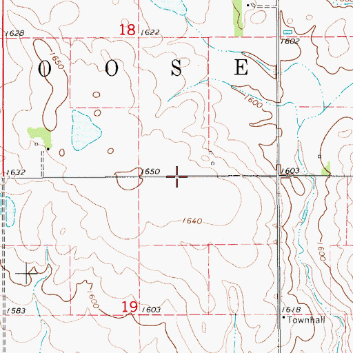 Topographic Map of Township of Goose Lake, SD