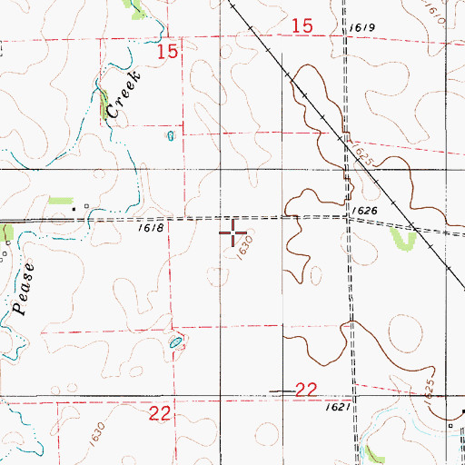 Topographic Map of Township of Rhoda, SD