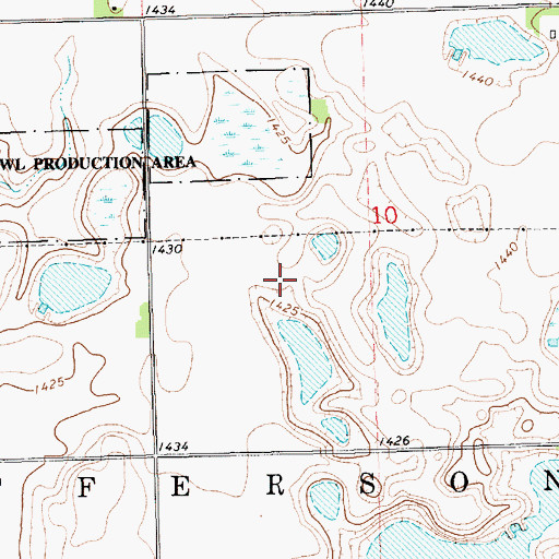 Topographic Map of Township of Jerrerson, SD