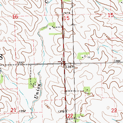 Topographic Map of Township of Big Springs, SD