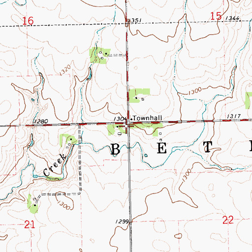 Topographic Map of Township of Bethel, SD