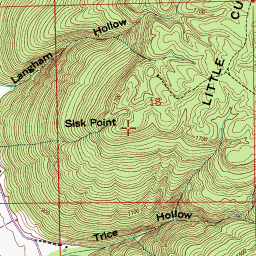 Topographic Map of Sisk Point, AL