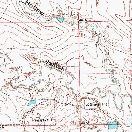 Topographic Map of Township of Eflle Fourche, SD