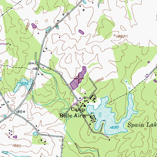 Topographic Map of Payne Lake, TN