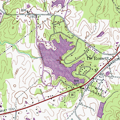 Topographic Map of Wonder Lake, TN