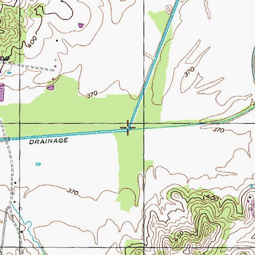Topographic Map of Guins Creek, TN
