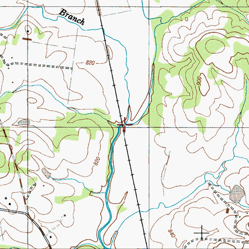 Topographic Map of Anthony Branch, TN