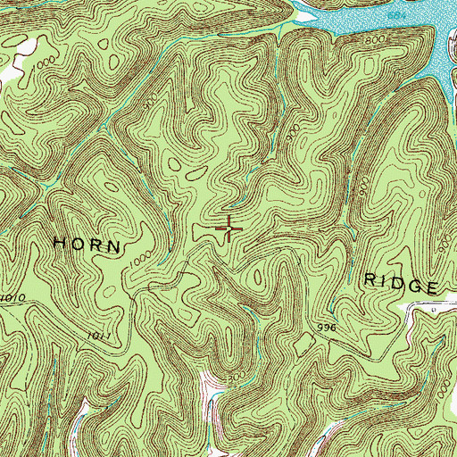Topographic Map of Goose Horn Ridge, TN