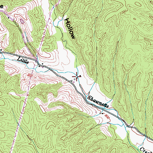 Topographic Map of Haggerty Hollow, TN