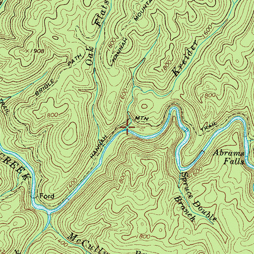 Topographic Map of Kreider Branch, TN