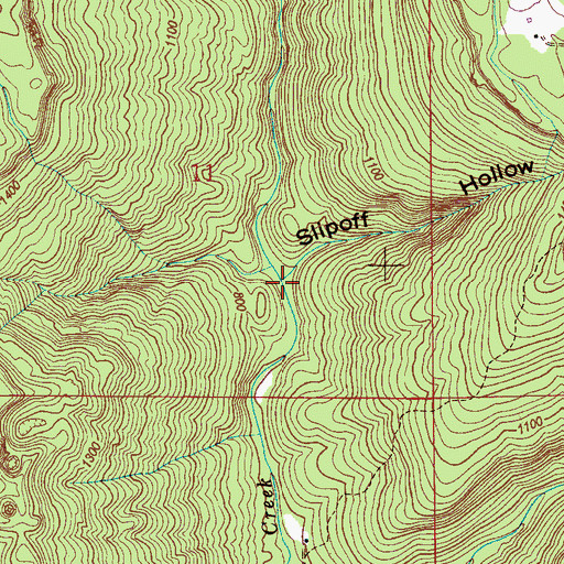 Topographic Map of Slipoff Hollow, AL