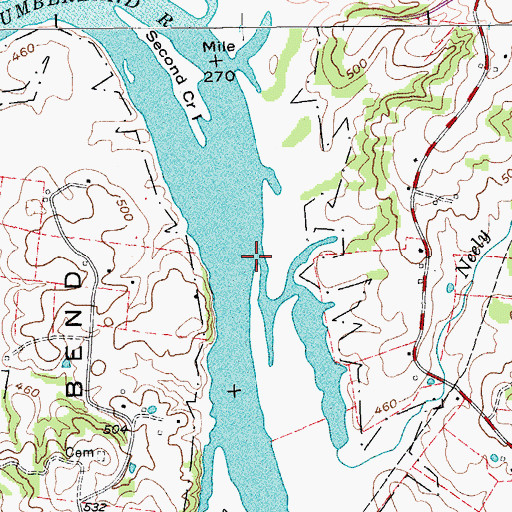 Topographic Map of Neely Branch, TN