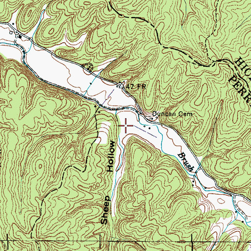 Topographic Map of Sheep Hollow, TN