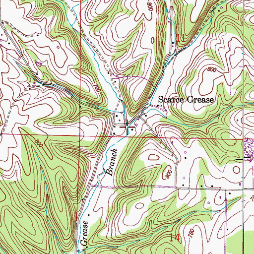 Topographic Map of Smith Hollow, AL