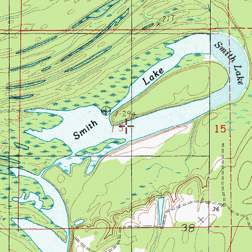 Topographic Map of Smith Lake, AL