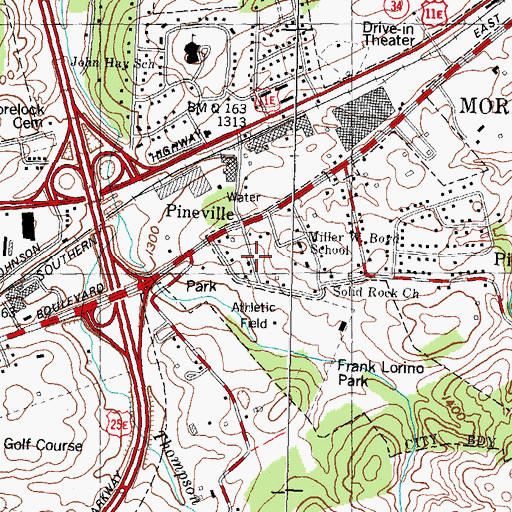 Topographic Map of Solid Rock Church, TN