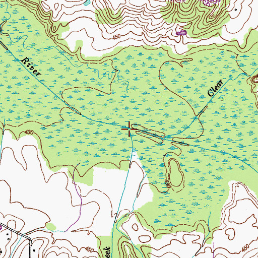 Topographic Map of Spring Hill Creek, TN