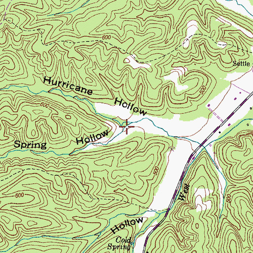 Topographic Map of Spring Hollow, TN